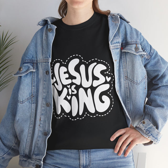Jesus is King Heavy Cotton Tee