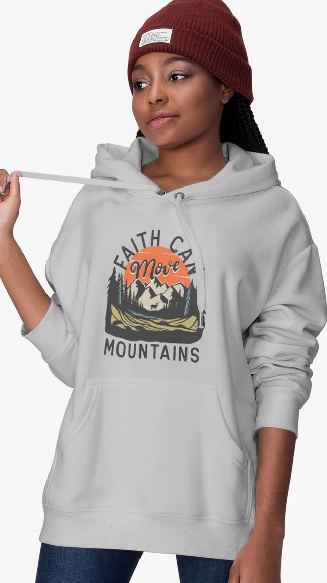 Faith Can Move Mountains - Christian Hooded Sweatshirt
