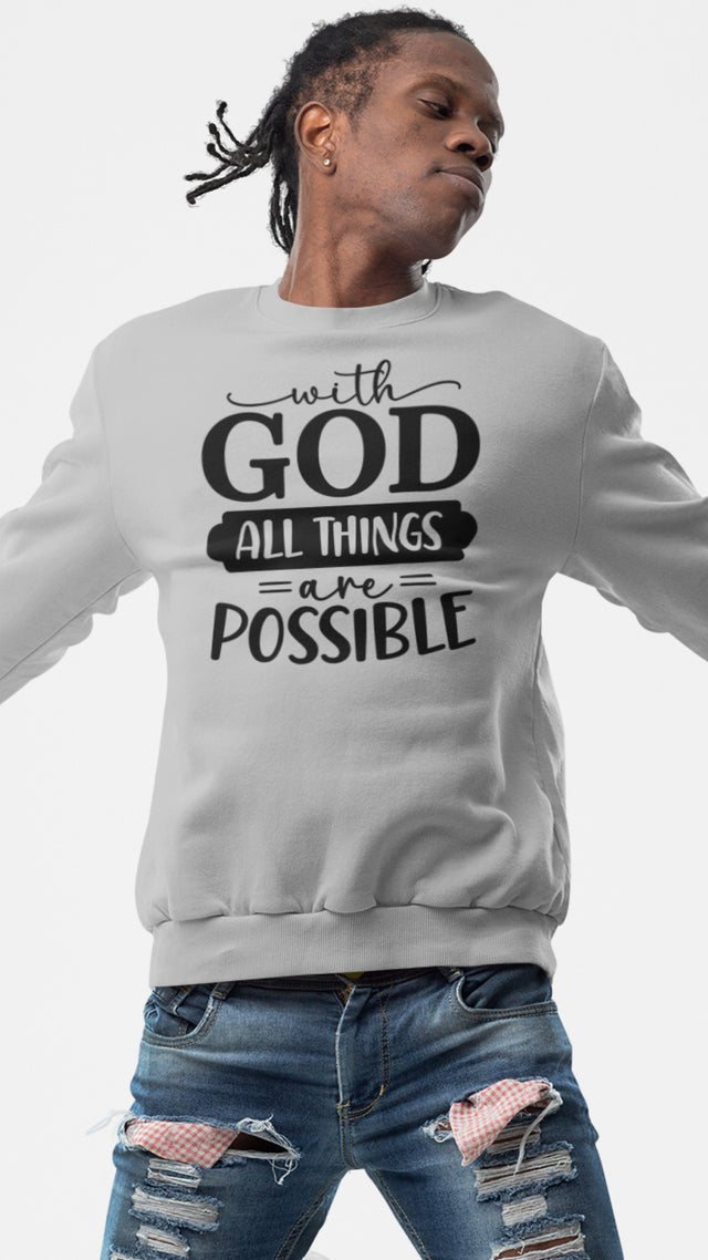 With God all Things are Possible Christian T-Shirt
